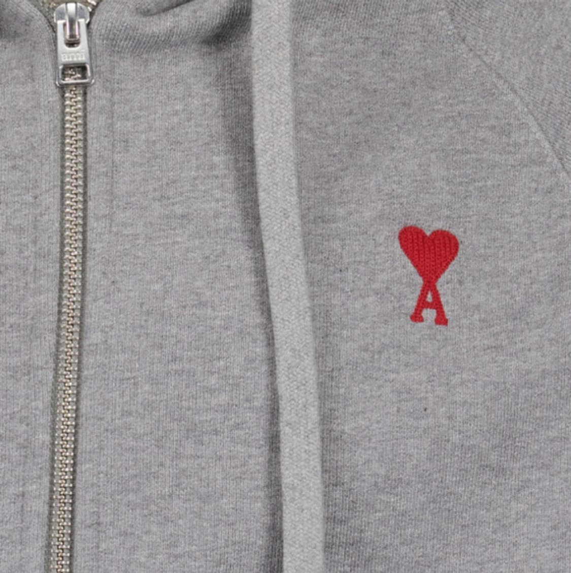 AMI 아미 하트 로고 집업 후드티 블랙·그레이·네이비 남여공용 병행수입 상품이미지5