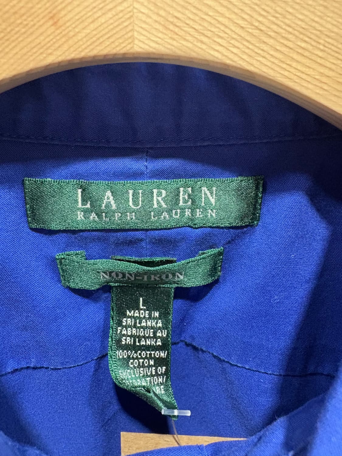 L 폴로랄프로렌 논아이론 딥블루 코튼 셔츠 상품이미지5