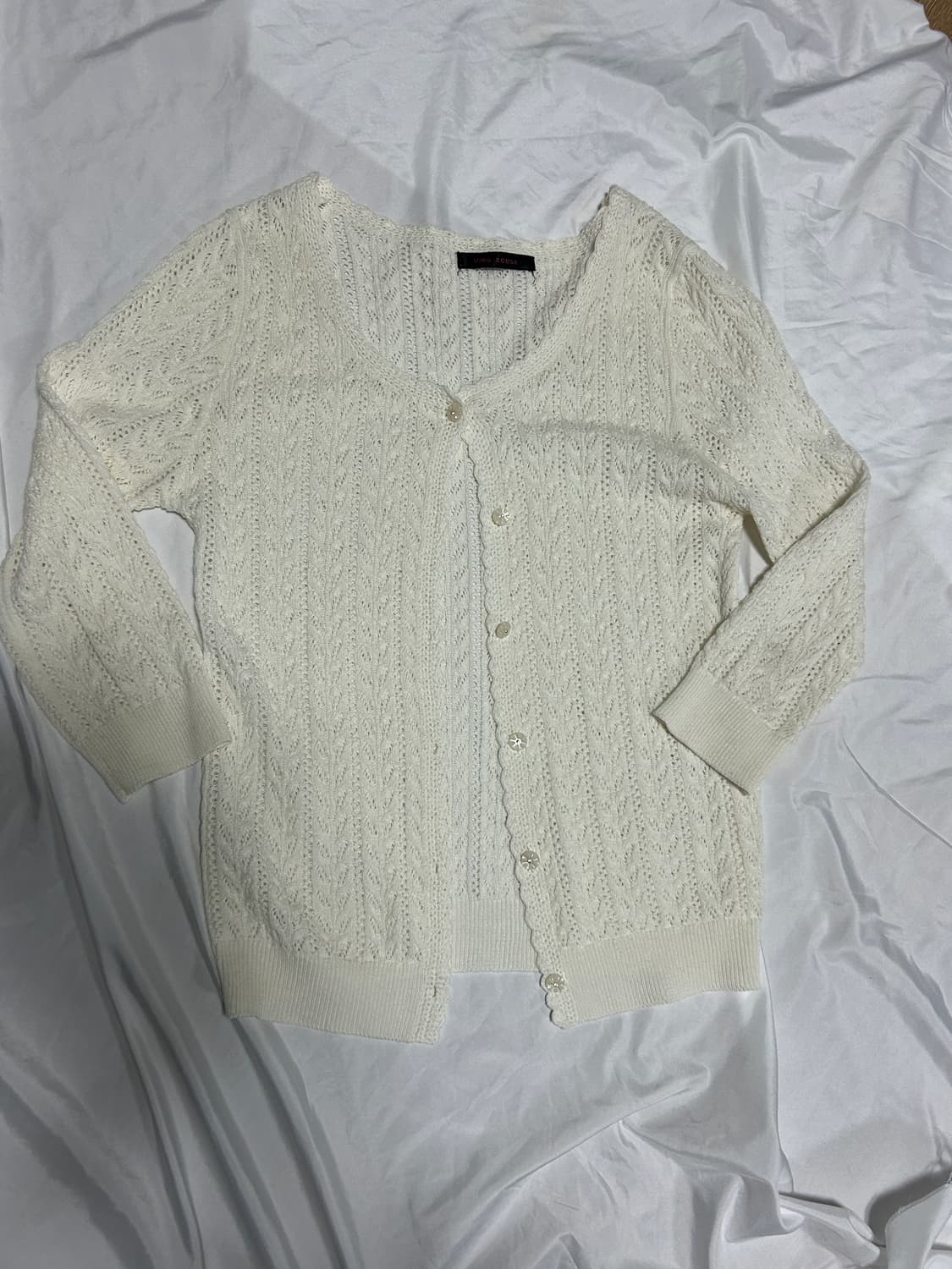 Vino rouge 아이보리 뜨개 가디건 상품이미지5