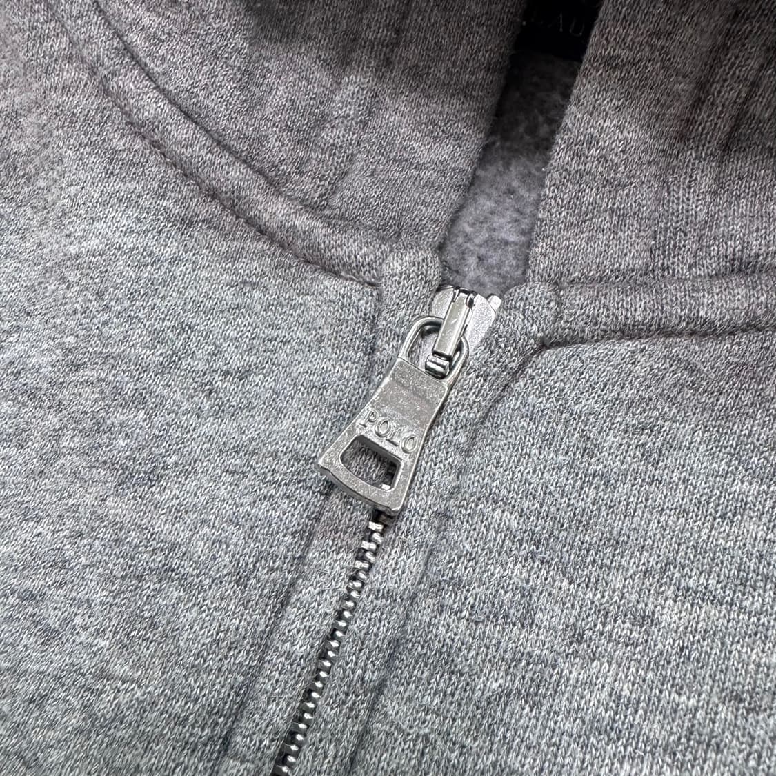 신형 여성 QR라벨 폴로 그레이 후드집업 상품이미지3