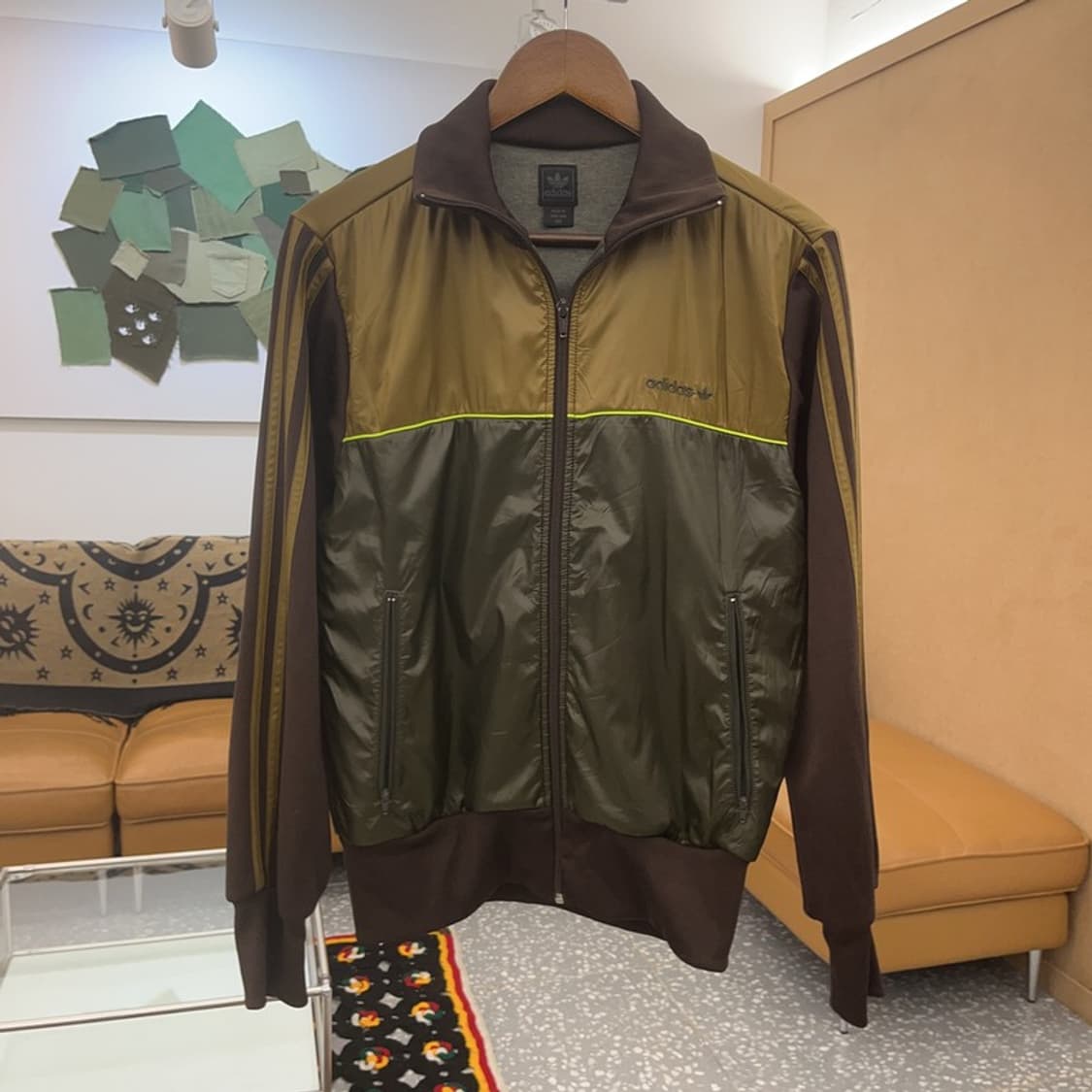 아디다스 Y2K 올드스쿨 팹믹스 카키초코 바람막이 자켓 95 C07879 상품이미지3