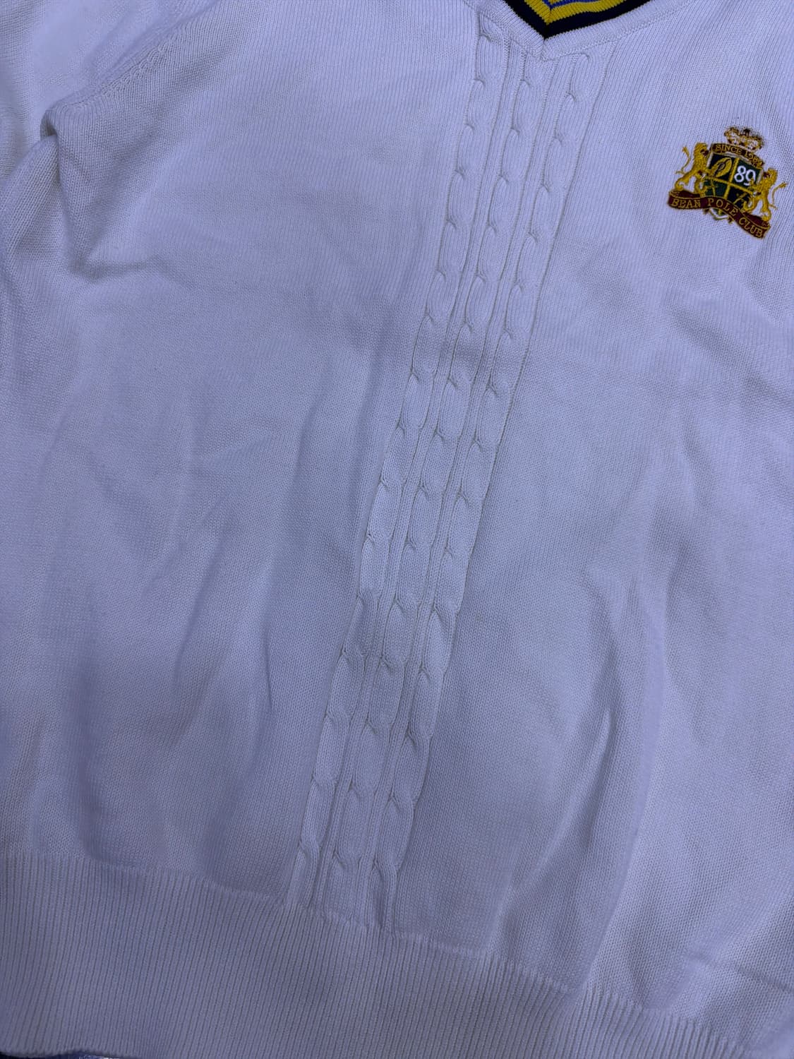 빈폴 클래식 프레피 케이블 V넥 스웨터 니트 100 상품이미지5