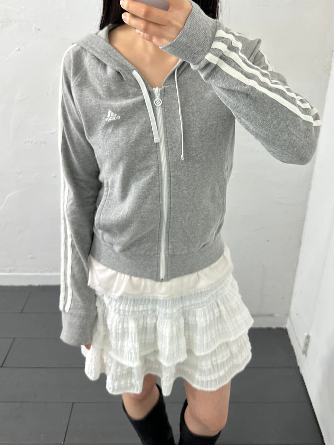 adidas gray hood zipup 상품이미지3