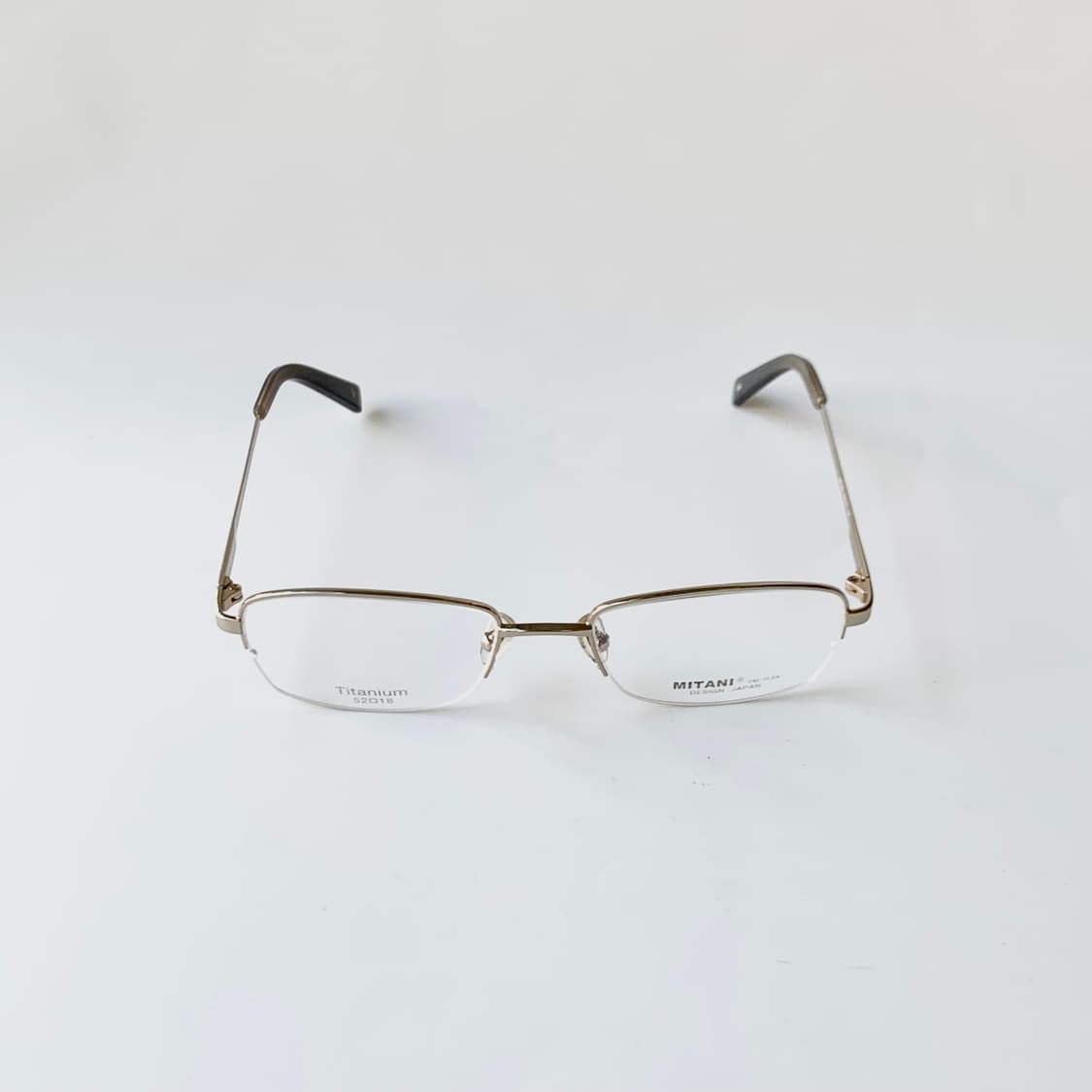 데드스탁 라운드사각 티타늄 골드 반무테 안경  333 상품이미지2