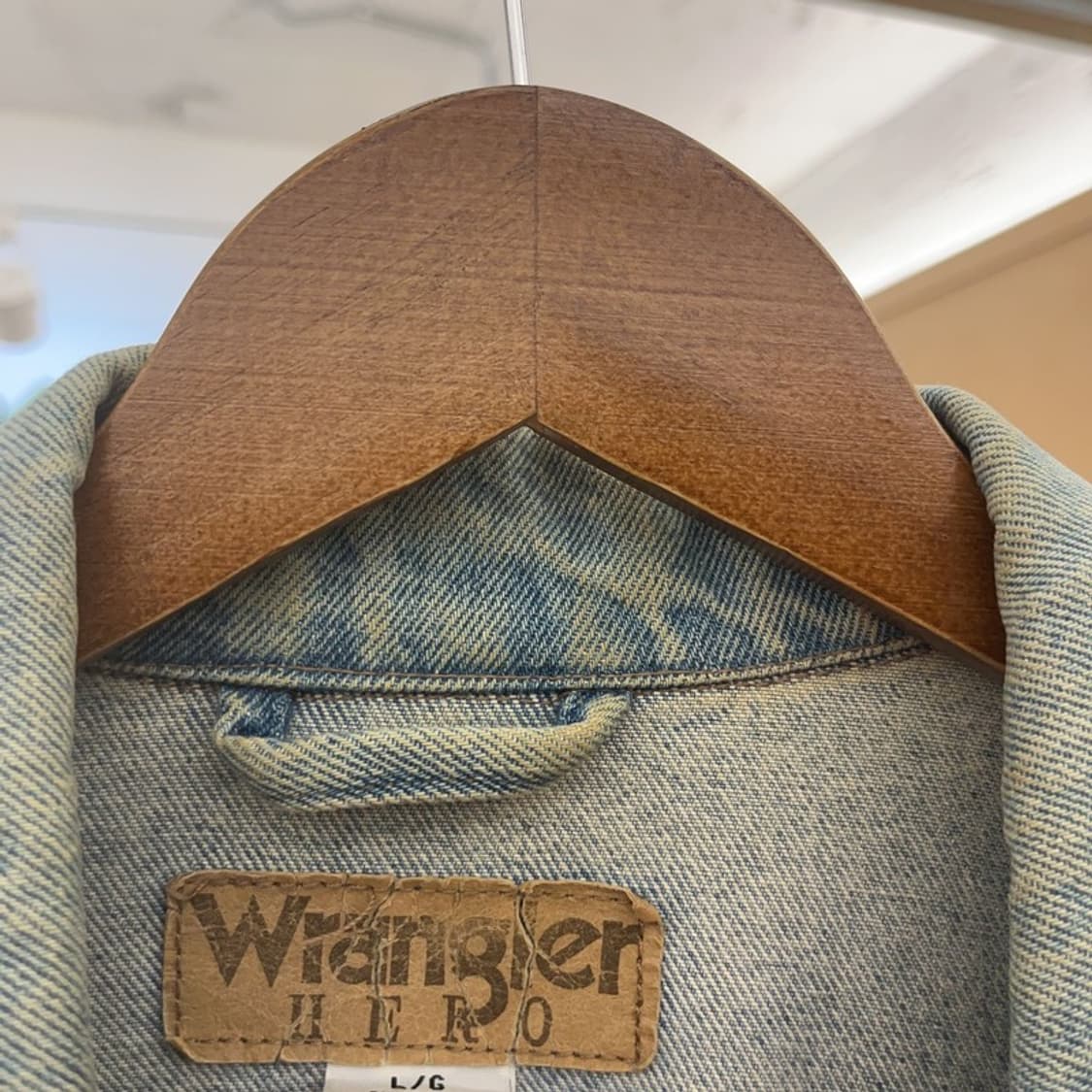 랭글러 히어로 빈티지 트러커 연청 데님자켓 L C08613 상품이미지10