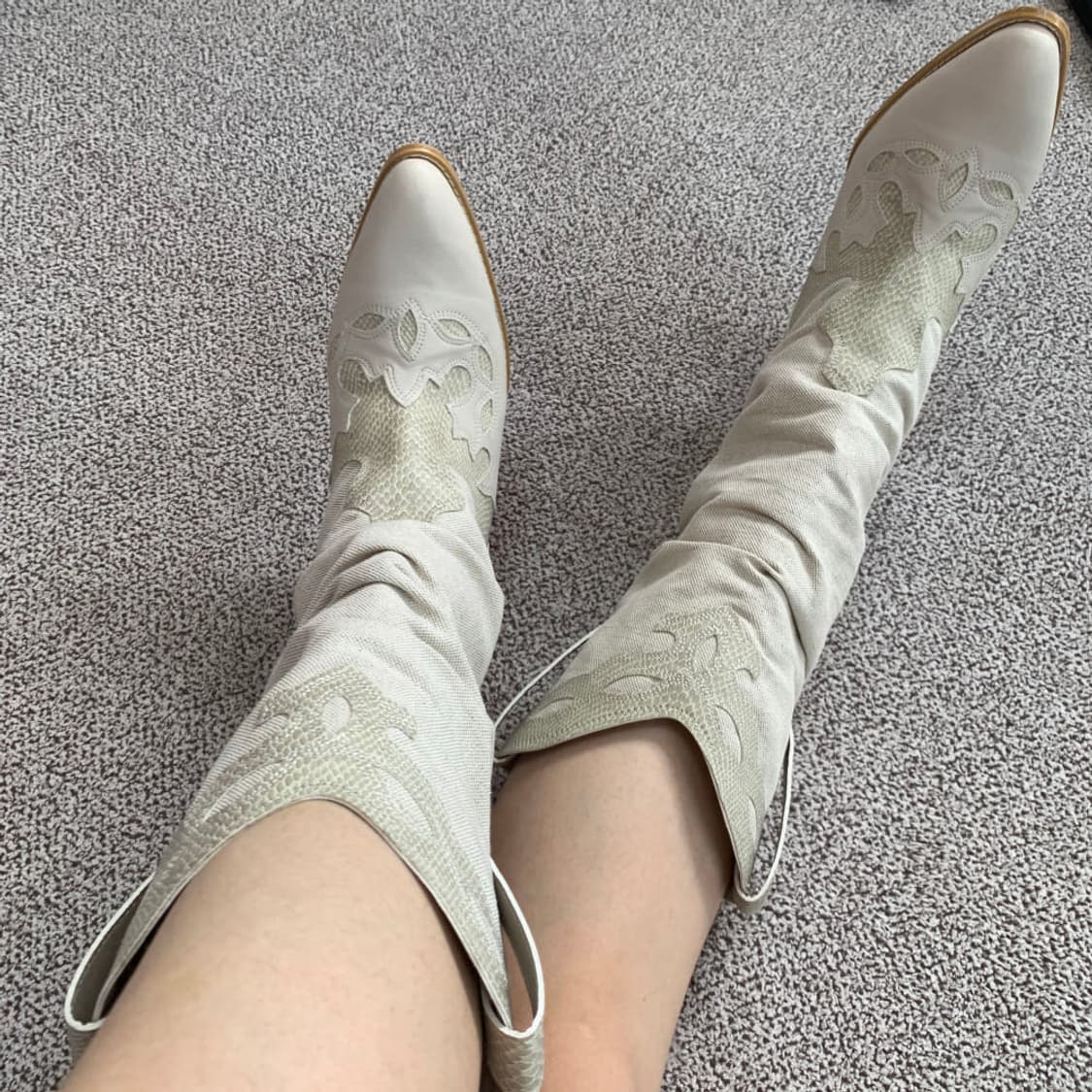 *새상품/ 셔링 레이스 웨스턴부츠 (핀터레스트 빈티지 국내생산)  상품이미지2