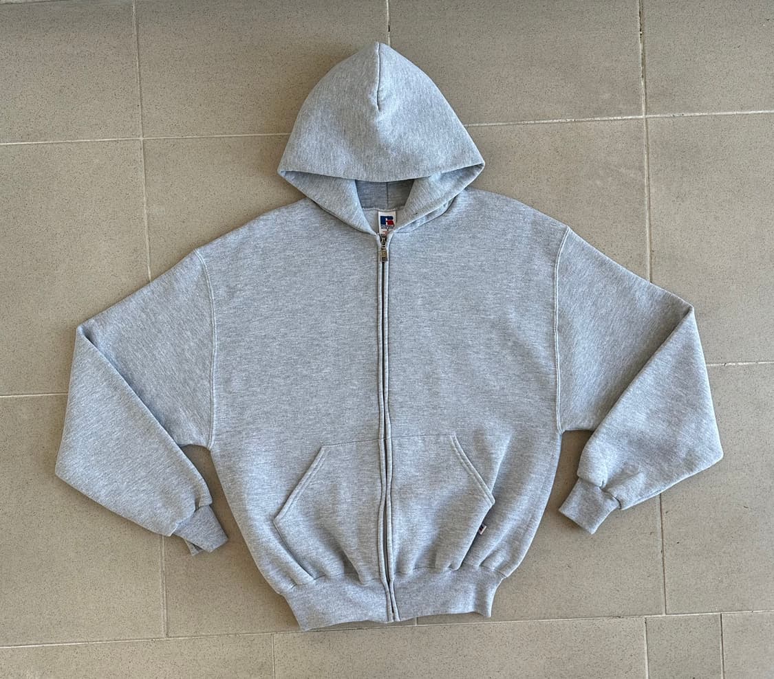 90s 빈티지 러셀 후드집업 그레이 M 상품이미지1