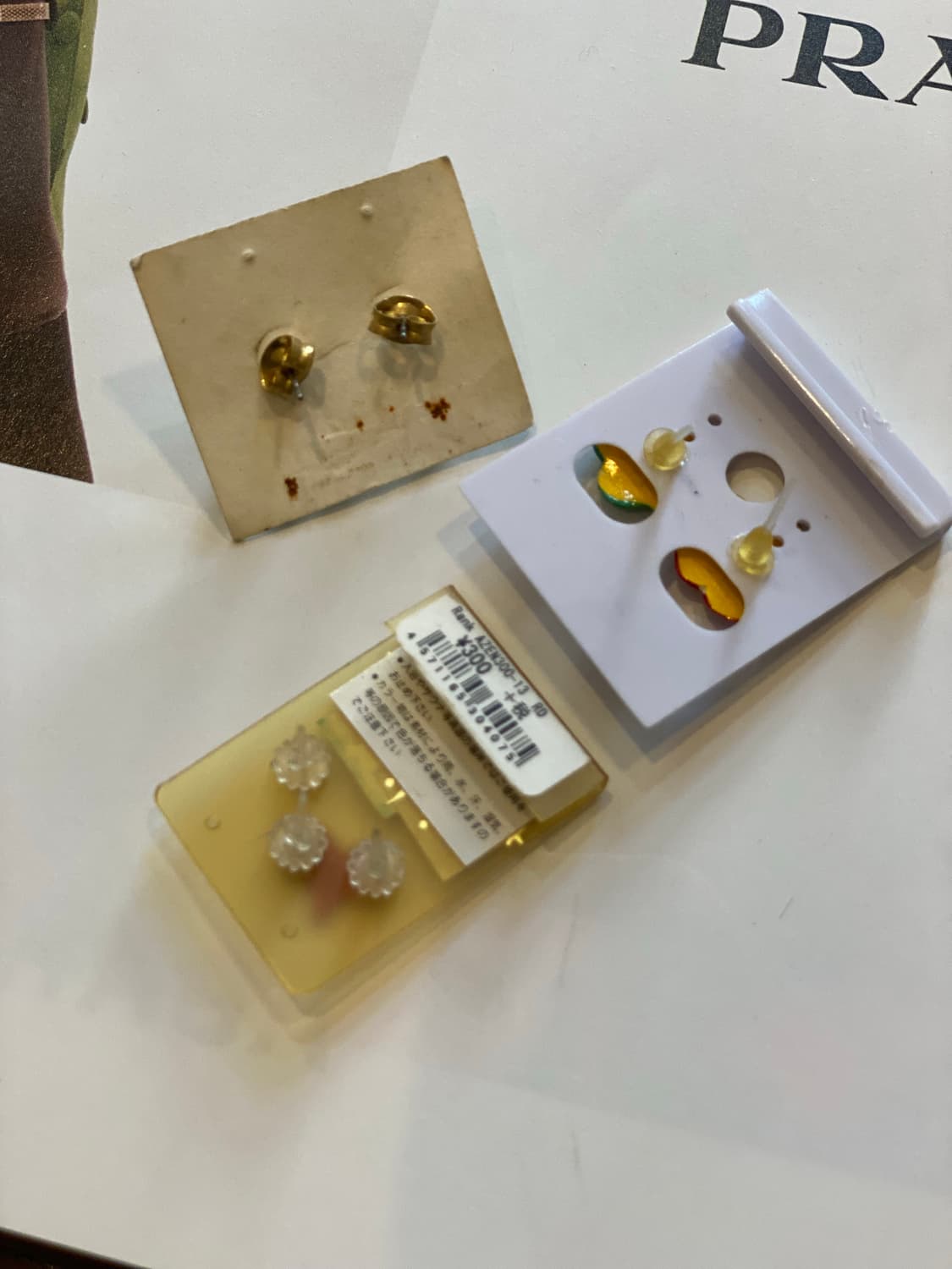 미사용 일본 귀걸이  3종 세트 상품이미지5