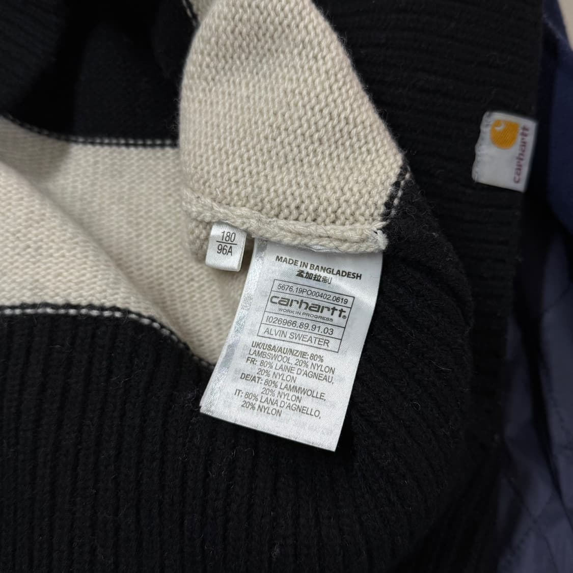 [L] 칼하트 WIP 알빈 스트라이프 긴팔 니트 상품이미지7