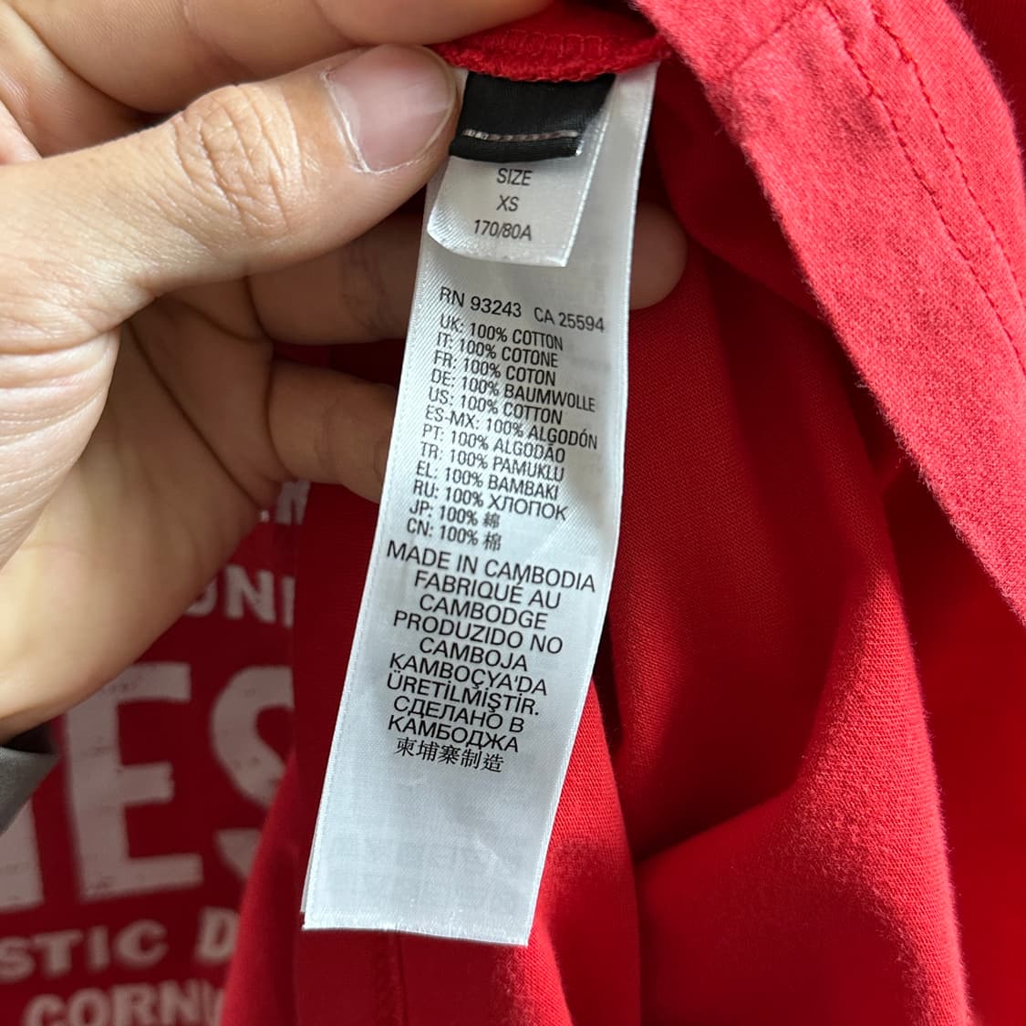 Diesel printing logo cotton 1/2 tee 상품이미지7