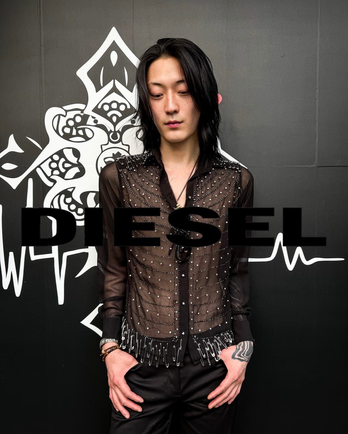 DIESEL 2015 - Stud & Safety Pin Shirts  상품이미지1