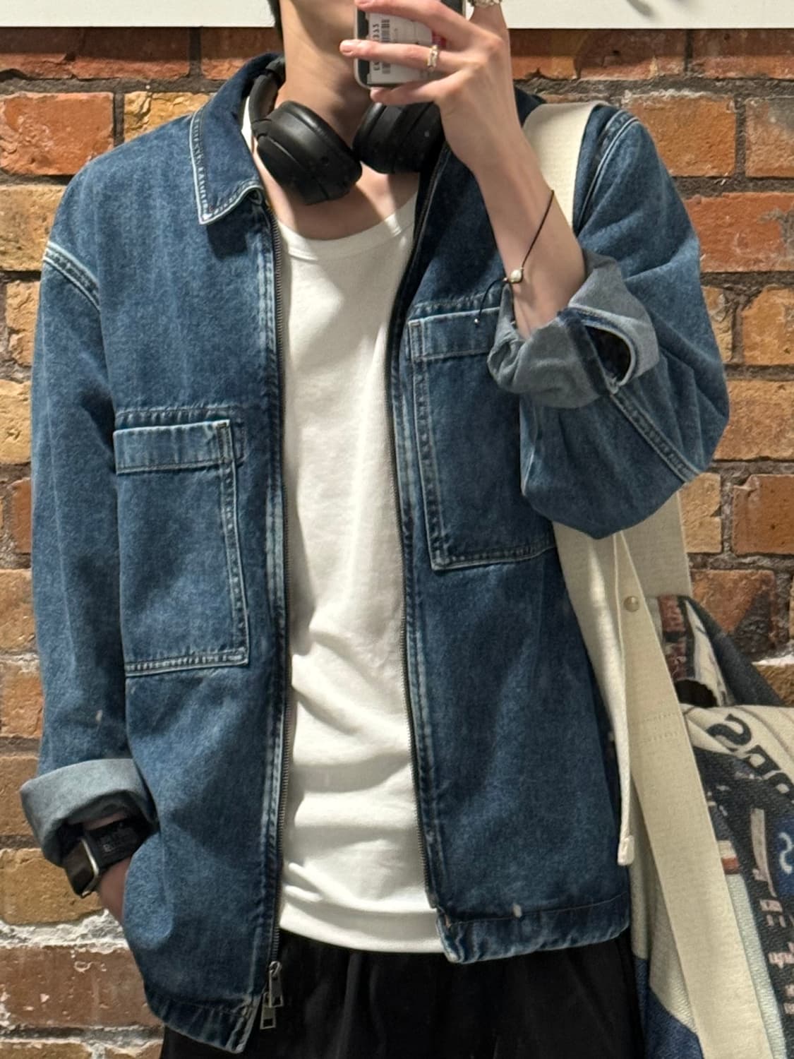 COS(코스) 데님 투웨이 집업 자켓 XL 상품이미지10