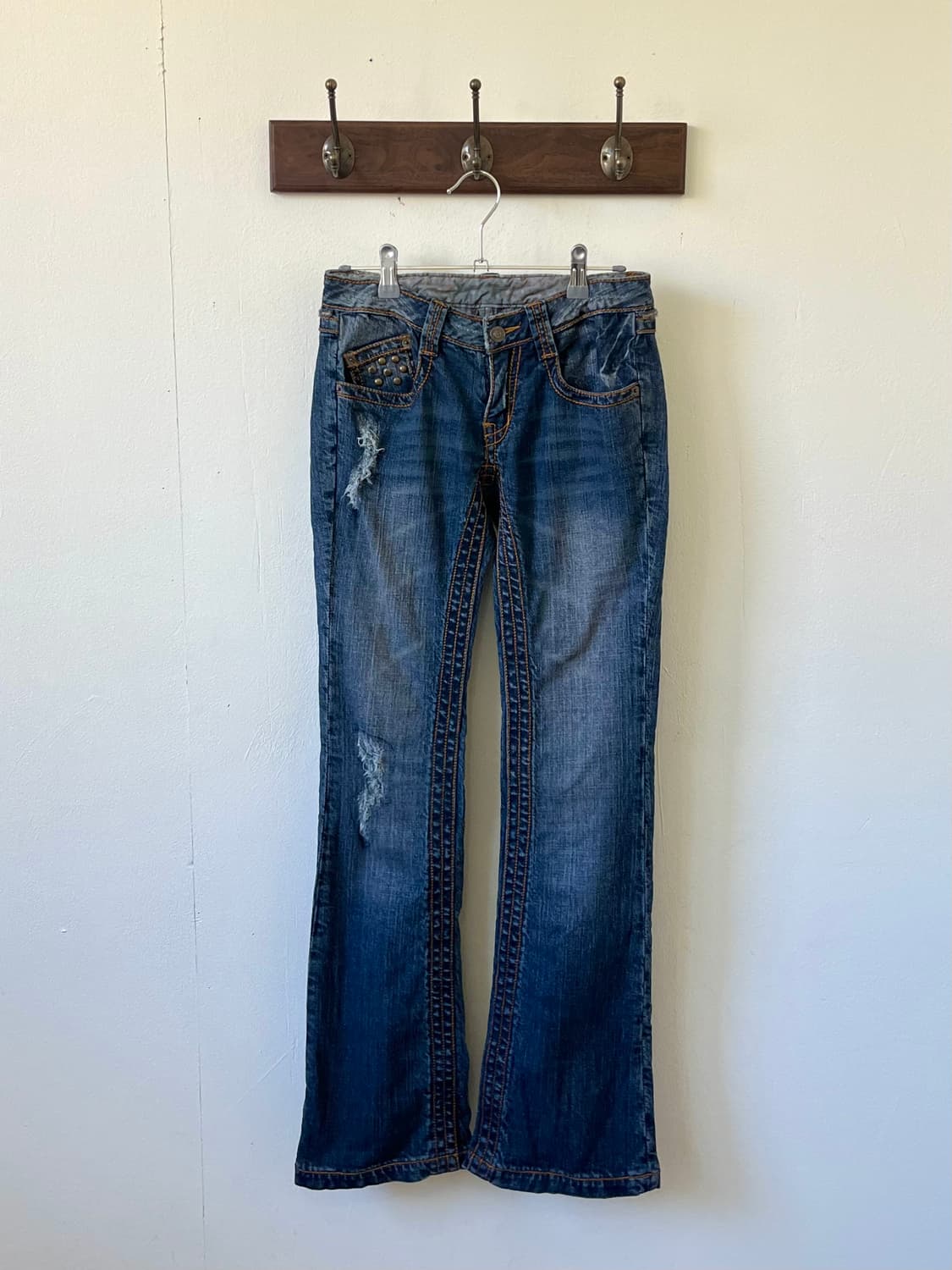 Japan Vtg 트임 패치 데님 진 상품이미지1