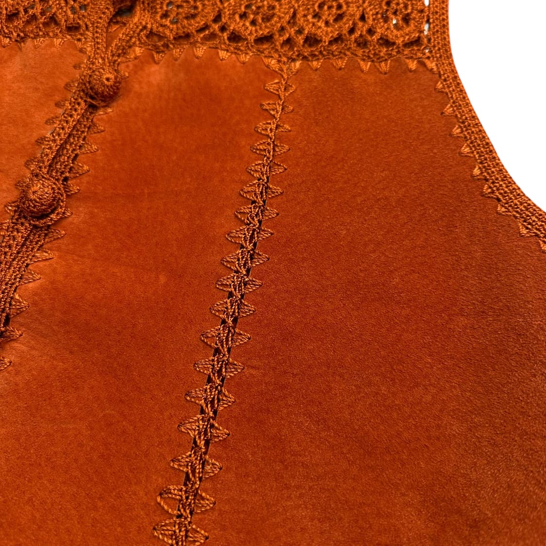 Suede Orange Western Vest 상품이미지5
