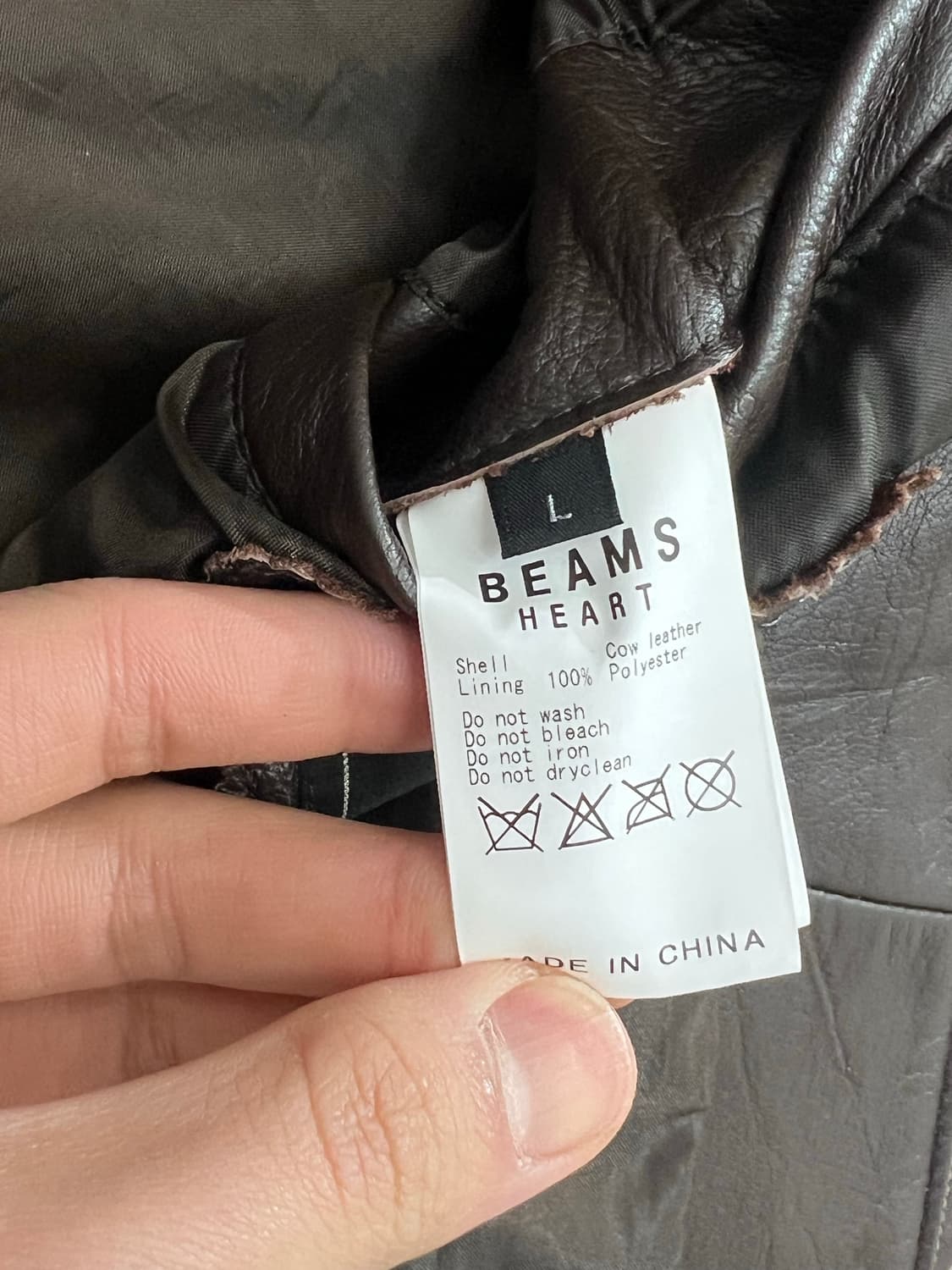 Beams Heart Cow Leather Cafe Racer Jacke 상품이미지6