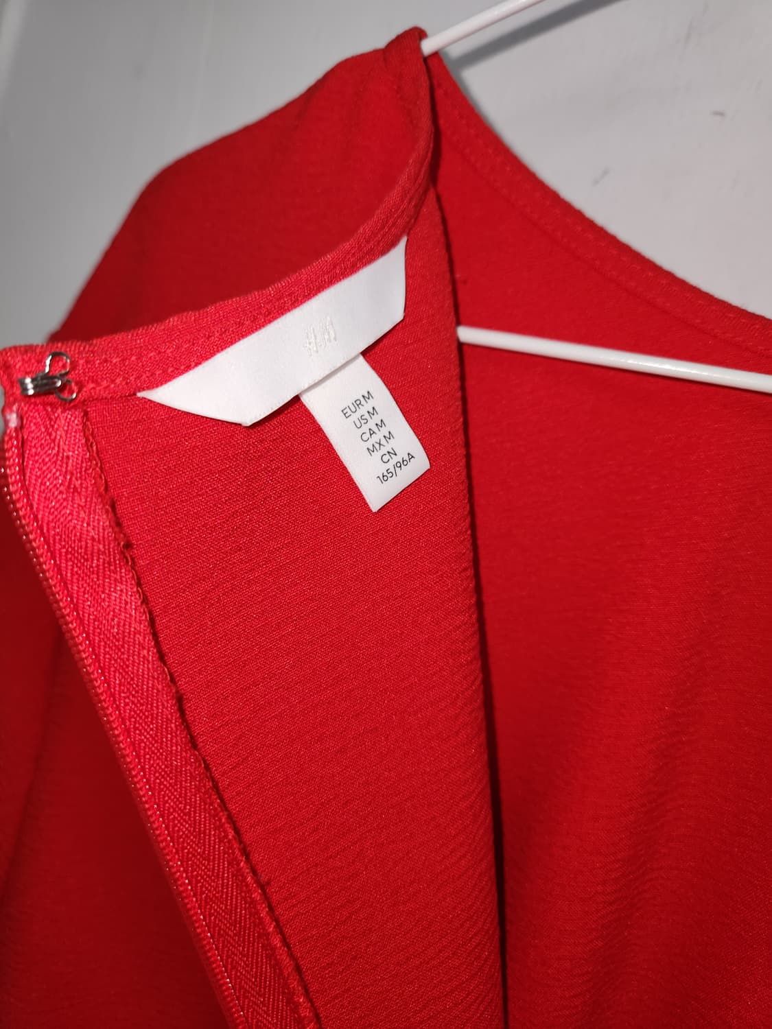 H&M 레드 셔링 롱 원피스 165/96A 상품이미지3