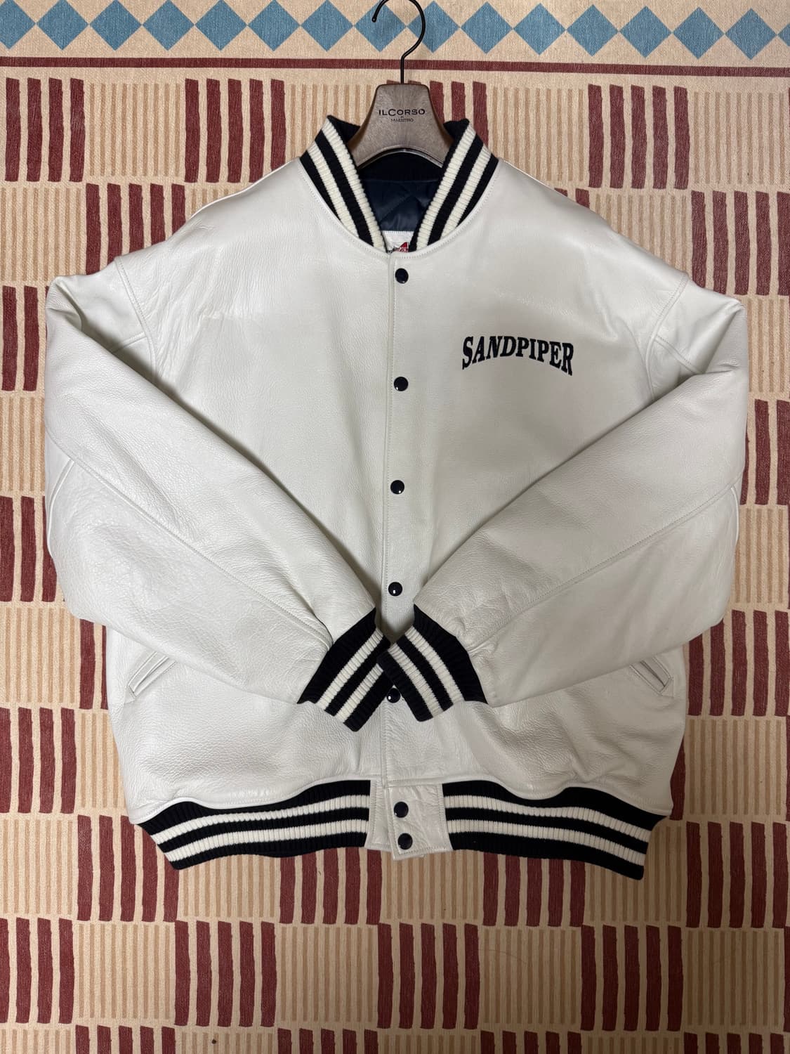 [L] 샌드파이퍼 레더 바시티 상품이미지2