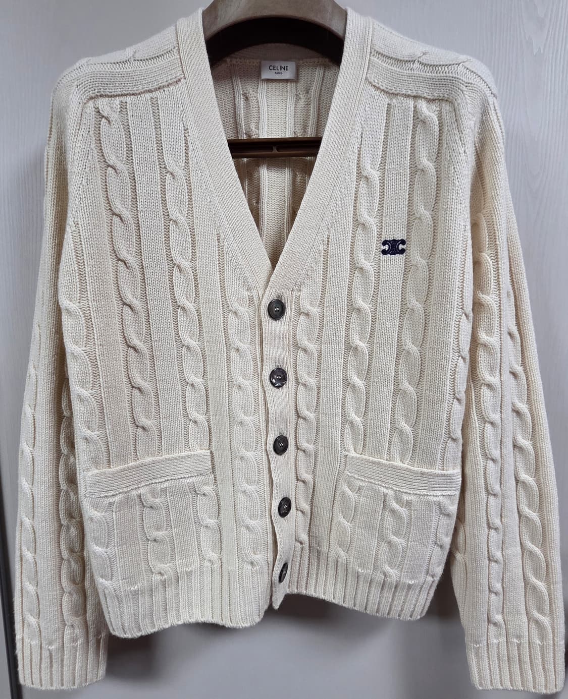 [박보검착용] 셀린느 캐시미어 100 케이블 가디건 S사이즈 !!!!! 상품이미지3
