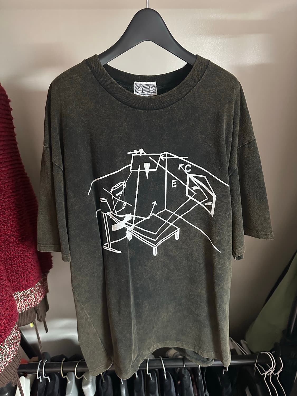 [XXL] 카브엠트 그레이 컬러 빈티지 티셔츠 상품이미지1