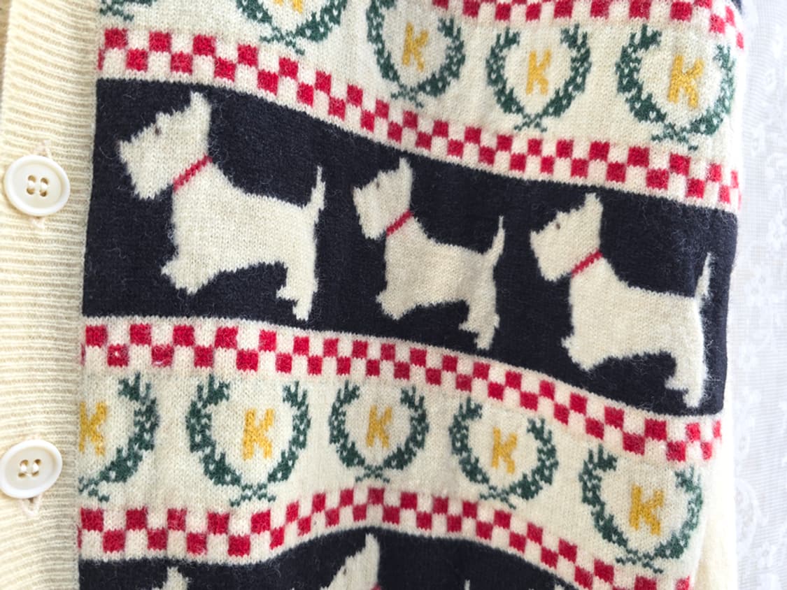 90s 칼 헬무트 니트 가디건 상품이미지5