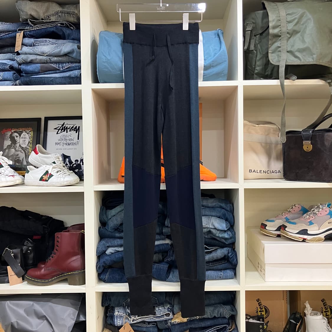 MM6 메종마틴마르지엘라 배색 스웻 트레이닝 팬츠 XS 상품이미지1