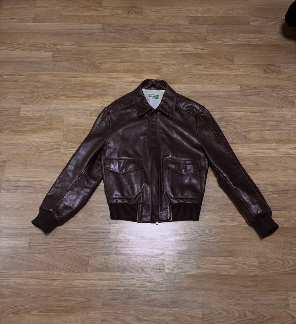 [M사이즈] STU 프린팅 가죽 레더 자켓 상품이미지5