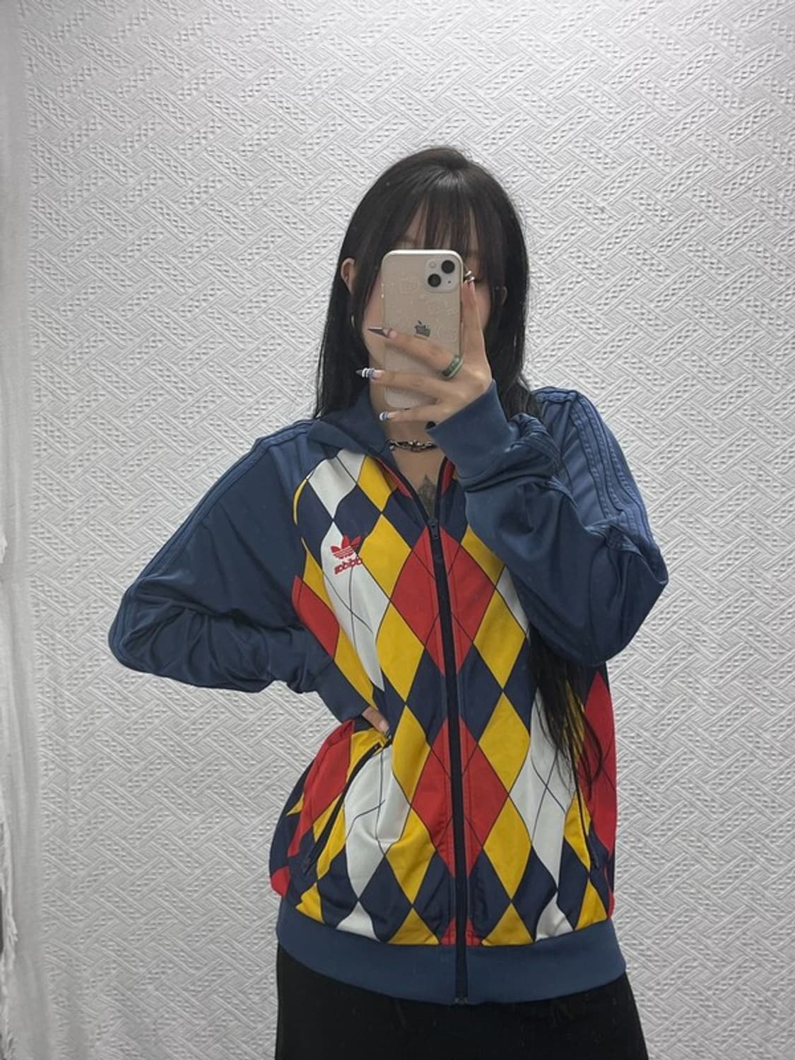 아디다스 희귀 키치 다이아몬드 아가일 져지 집업 105 C07864 상품이미지2