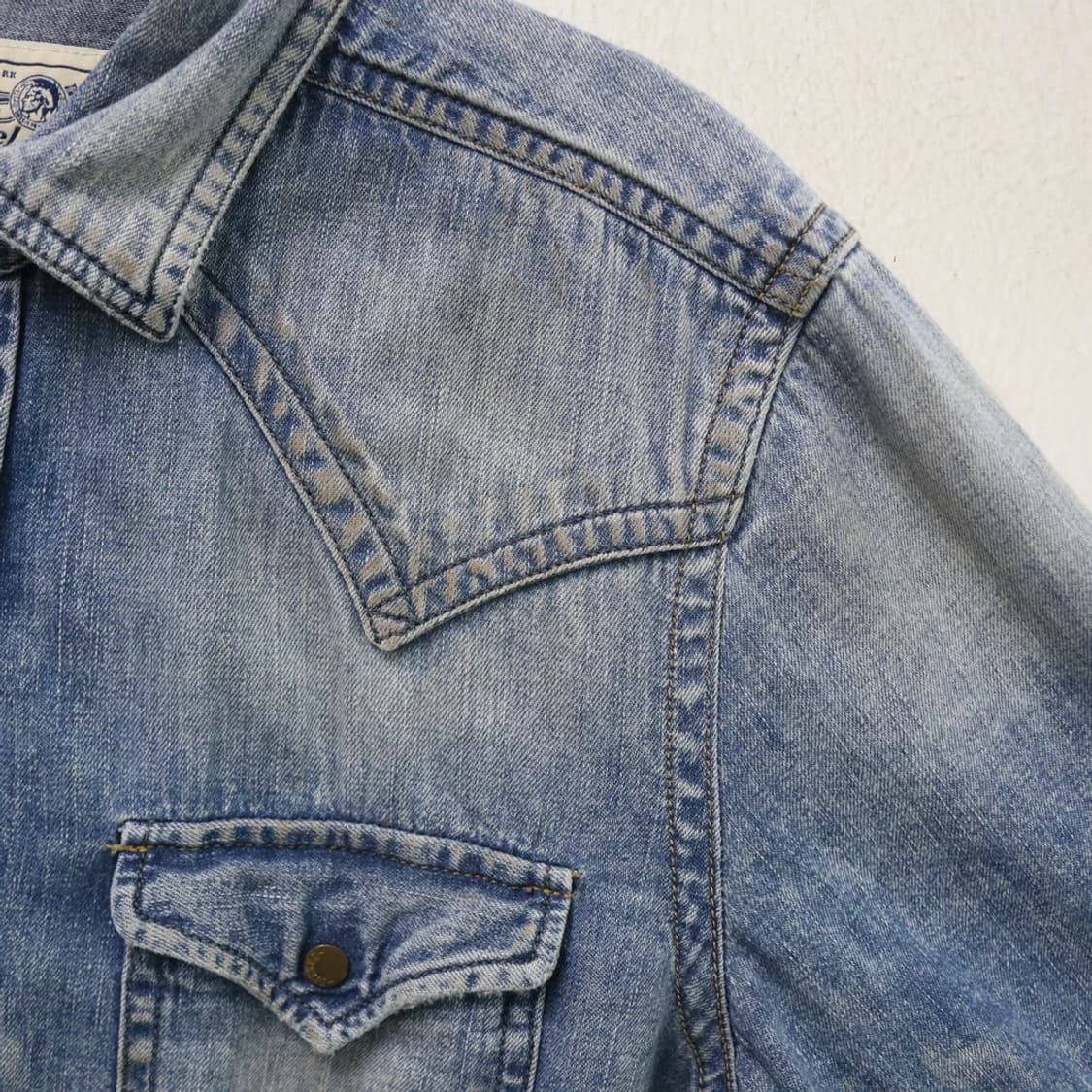 디젤 데미지 디테일 데님 셔츠 63663 상품이미지6