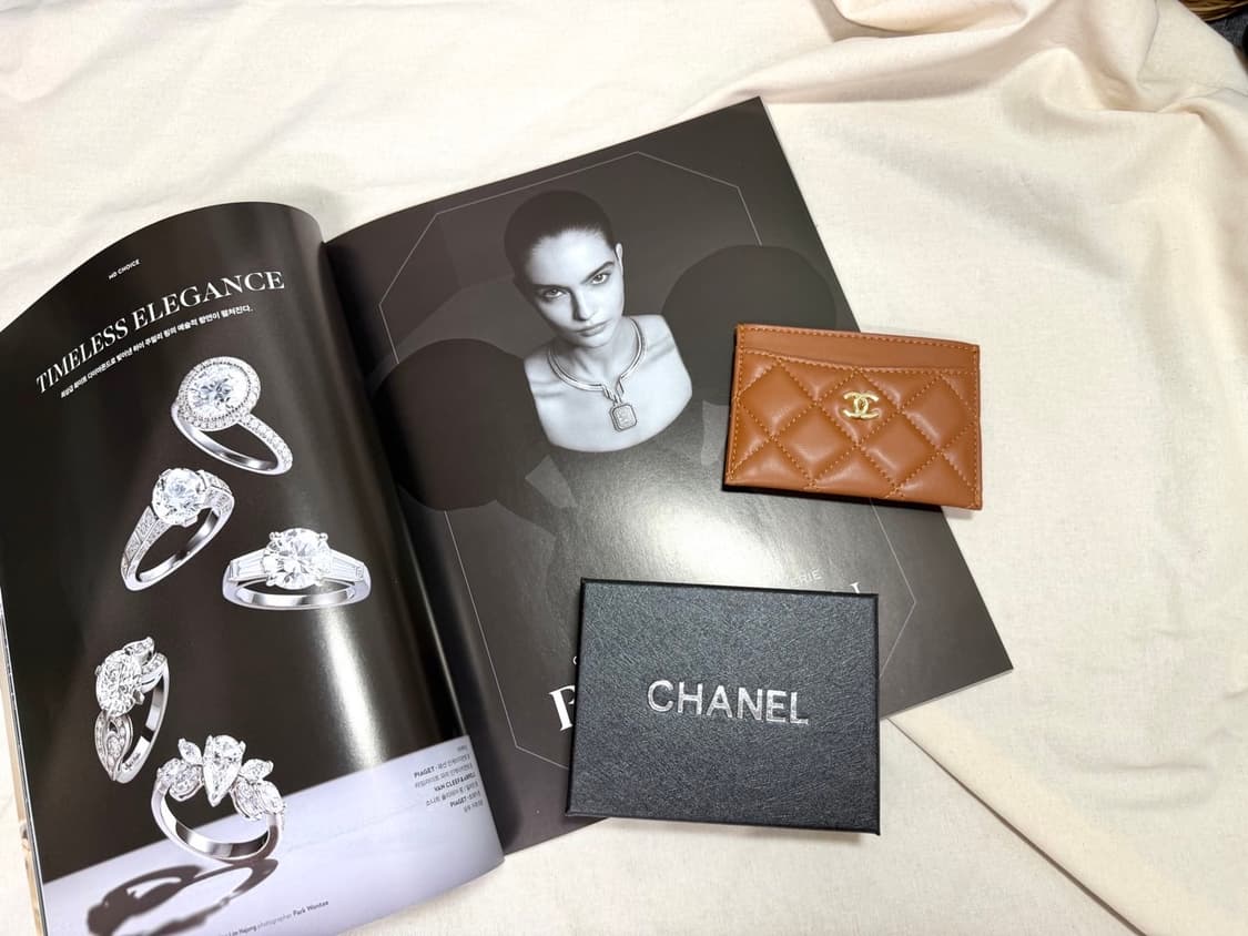 샤넬뷰티 램스킨 카드지갑 브라운 풀박스 상품이미지2