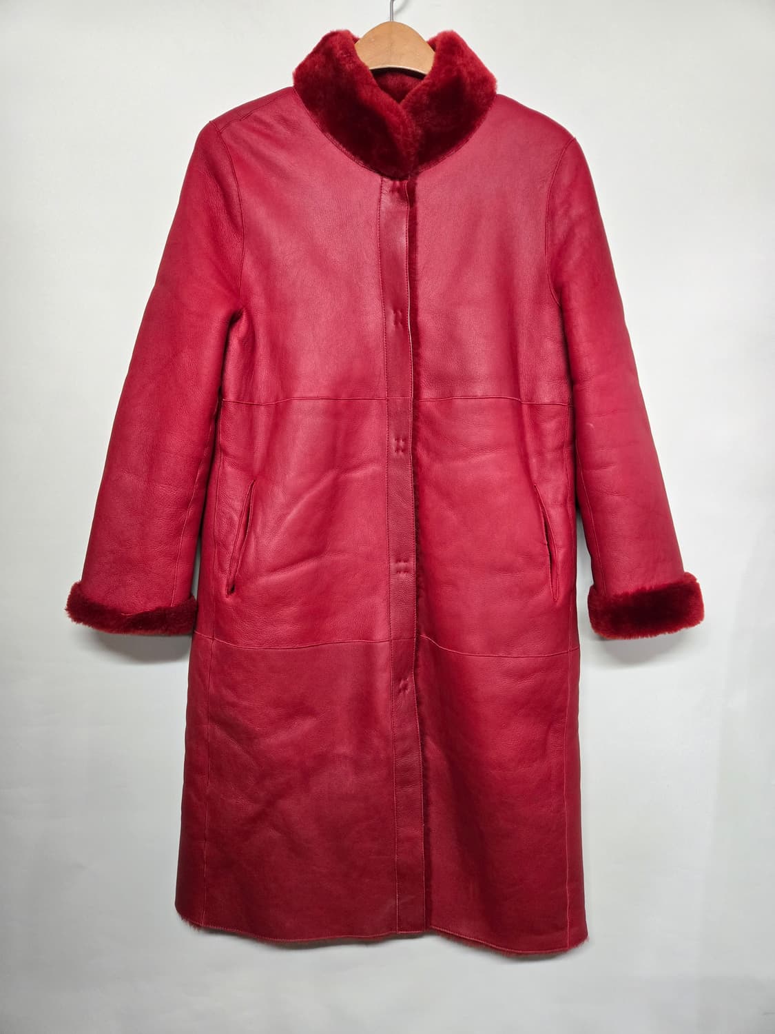 CelebShop edition 레드 천연 양모 코트 66 상품이미지1