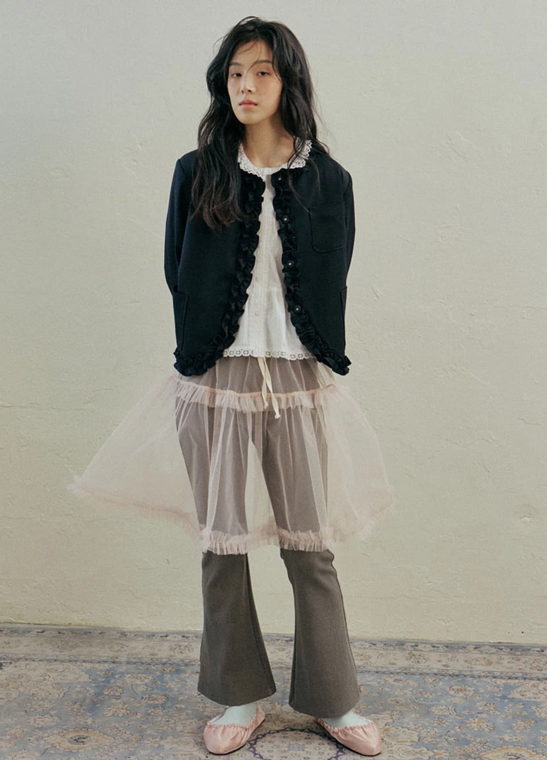 호쿠스포쿠스 젠틀 프릴 블레이저 M 상품이미지5