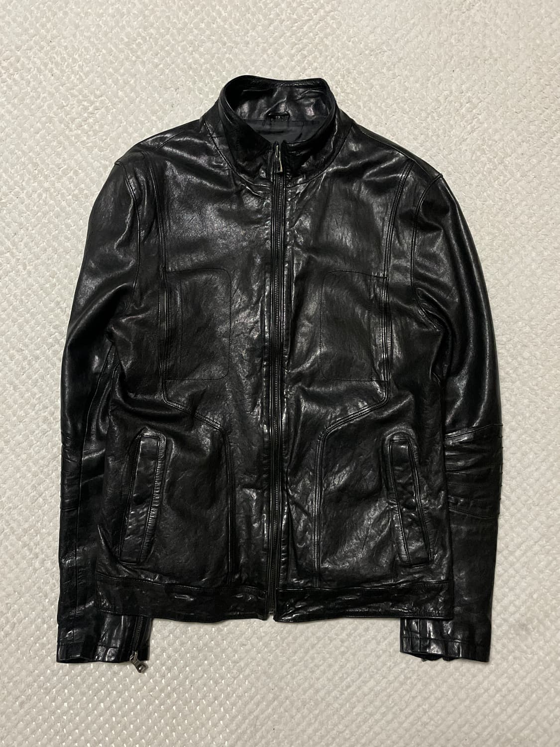 [50] 광희시장 웨스턴 무드 램스킨 양가죽 절개 레더 자켓 상품이미지3