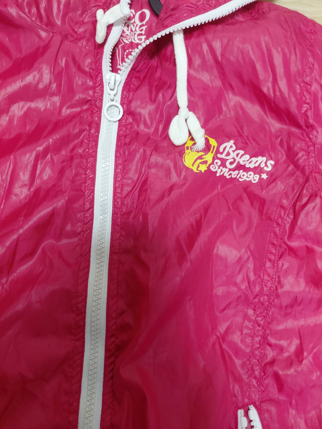 Y2K 볼드 핫핑크 자홍색 바람막이 상품이미지2