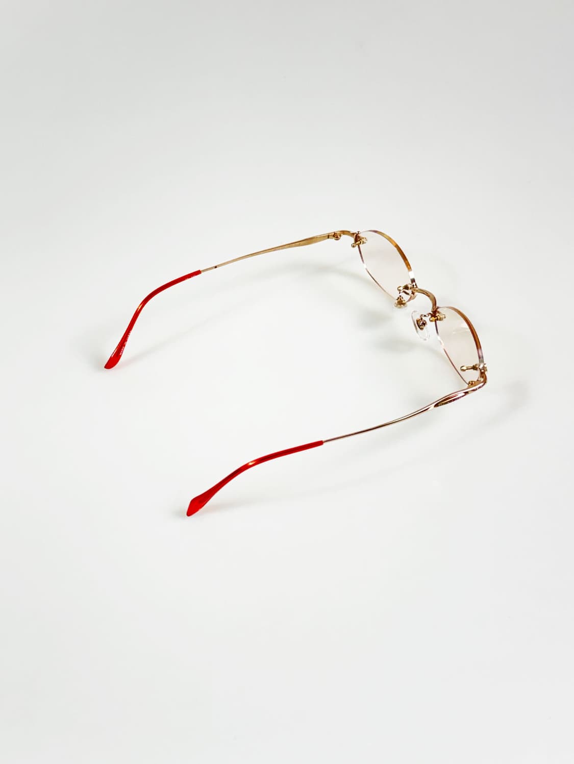 DUNLOP 골드 오벌 무테 메탈 프레임 빈티지 안경 상품이미지4