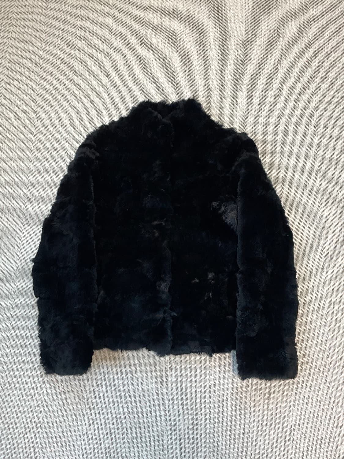 빈티지 블랙 래빗 퍼 자켓 J03574 상품이미지1