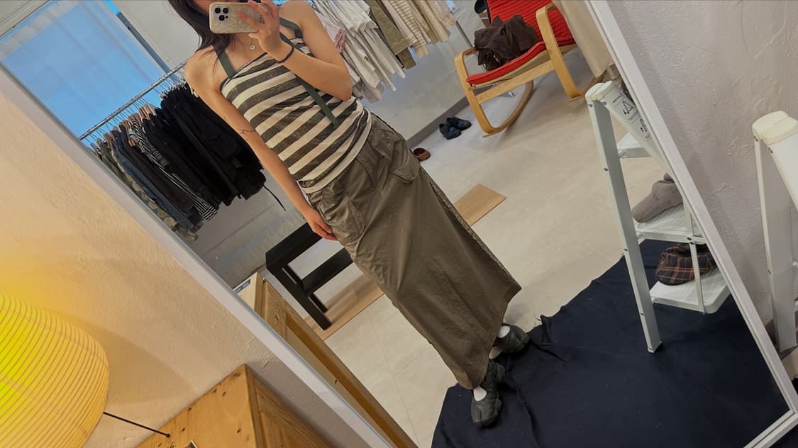 [Hiroko Koshino] side shirring skirt 상품이미지4