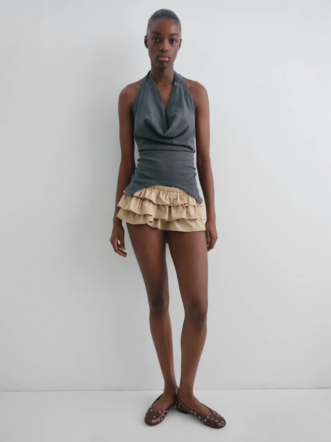 [36,37,38]기마구아스 발레리나 아일렛 슈즈/브라운 상품이미지3