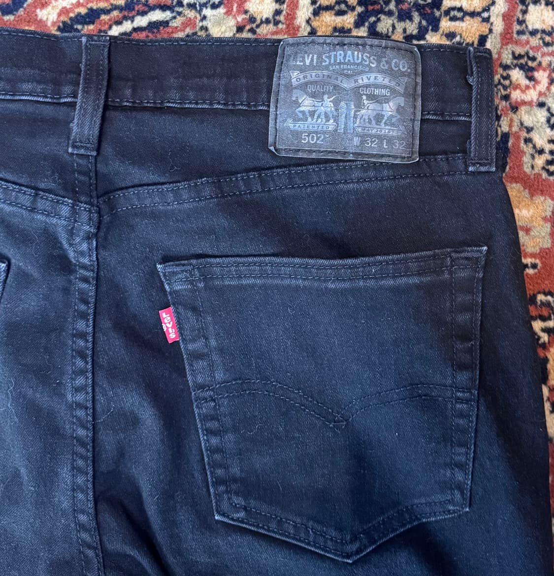 빈티지 리바이스 502 블랙 진 데님 32 (674) 상품이미지3