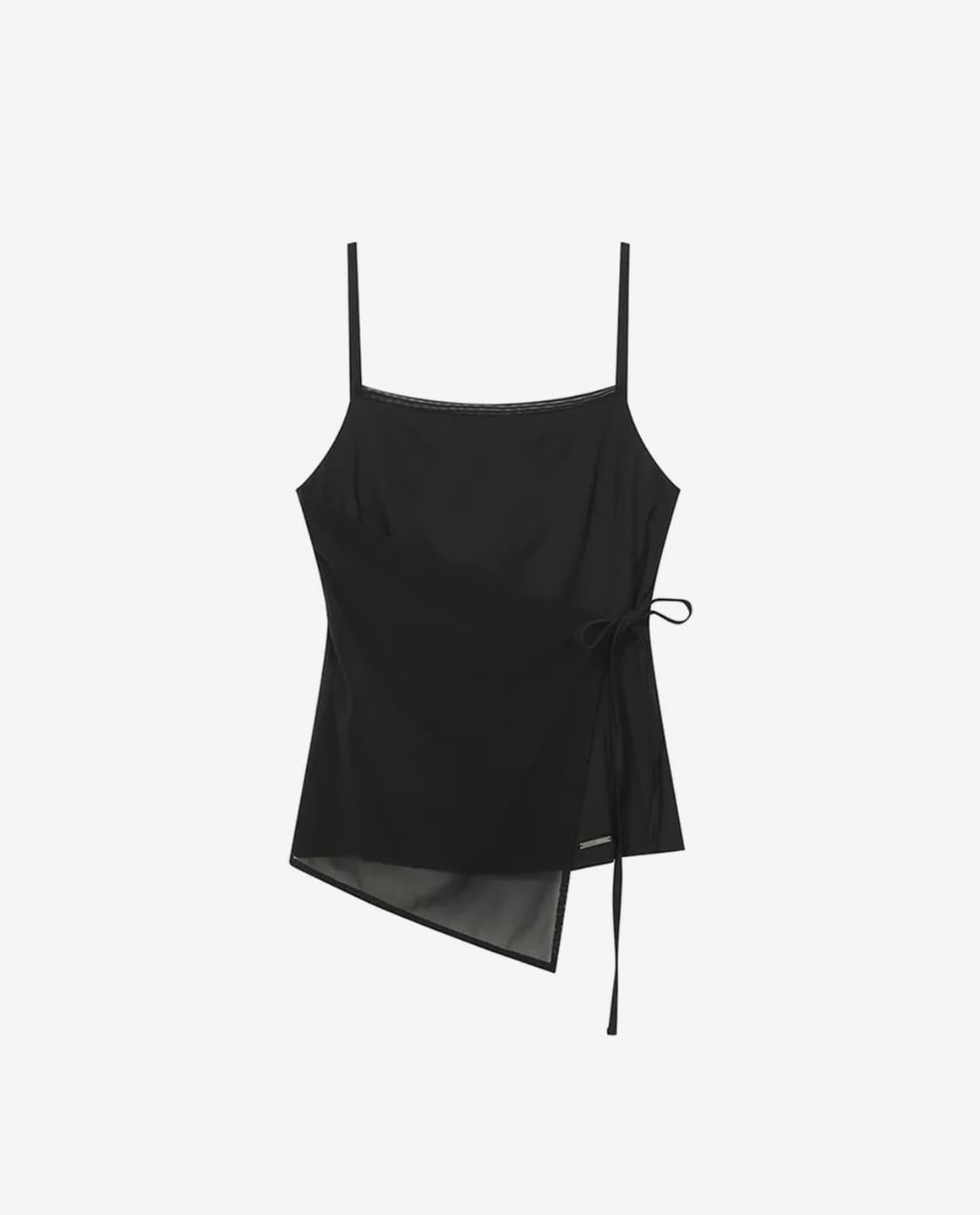 미세키서울 Sheer mod wrap sleeveless BLACK 상품이미지2