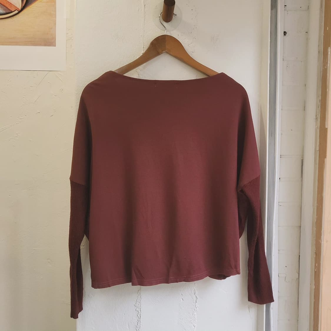 Beams heart 버건디 여성 니트 상품이미지4