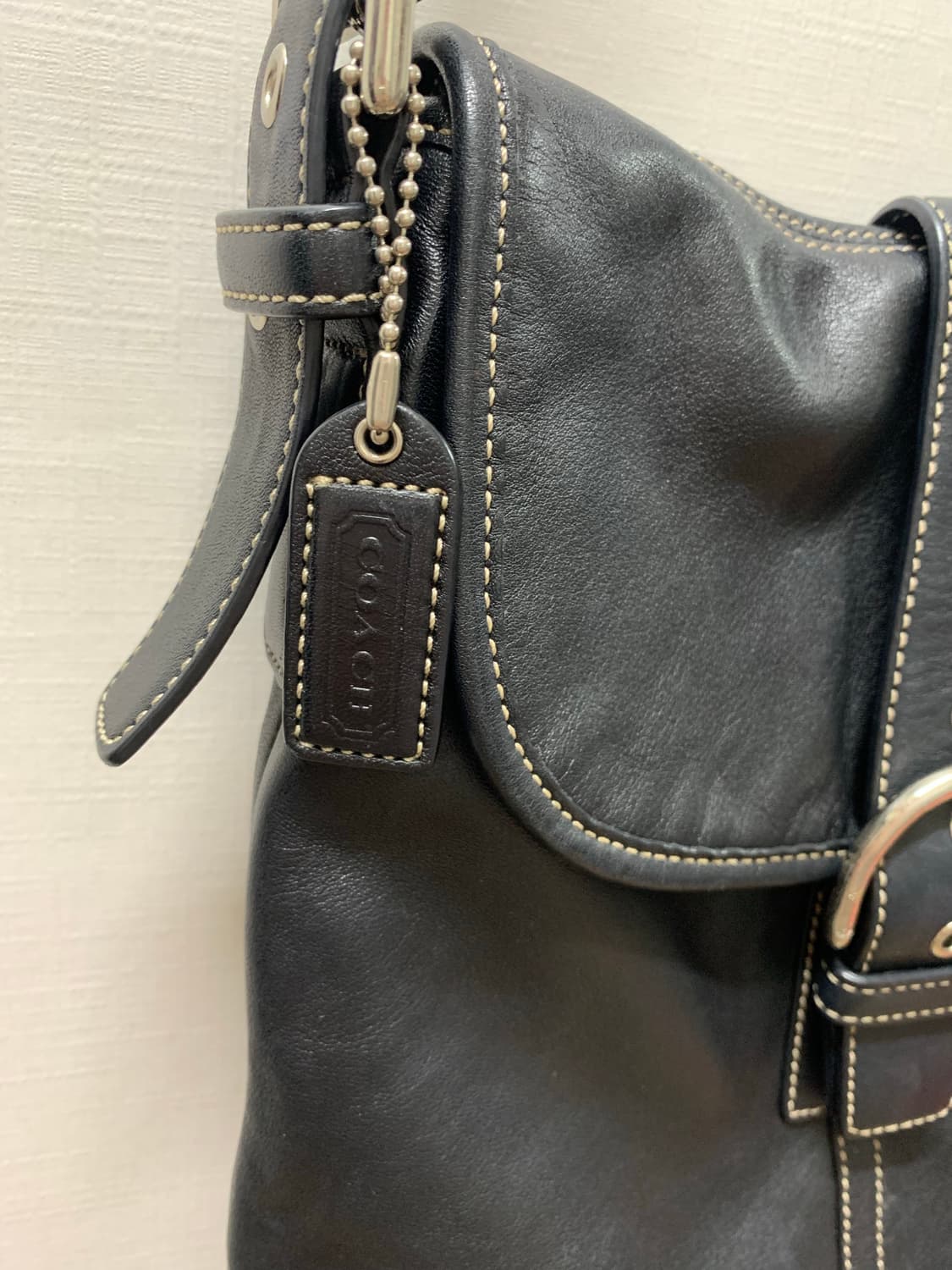빈티지 코치 블랙 레더 상품이미지2