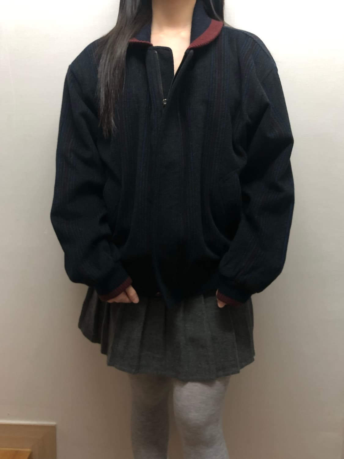 빈티지 블랙 스트라이프 코듀로이 자켓 상품이미지7