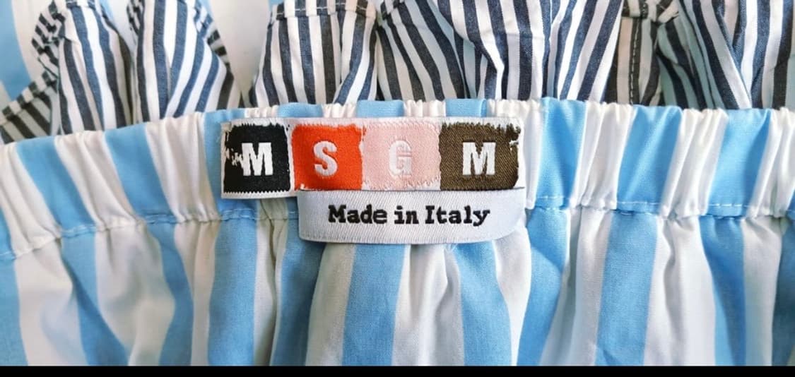 MSGM 입체 러플 오프숄더 스트라이프 셔츠 (Made in Italy) 상품이미지4