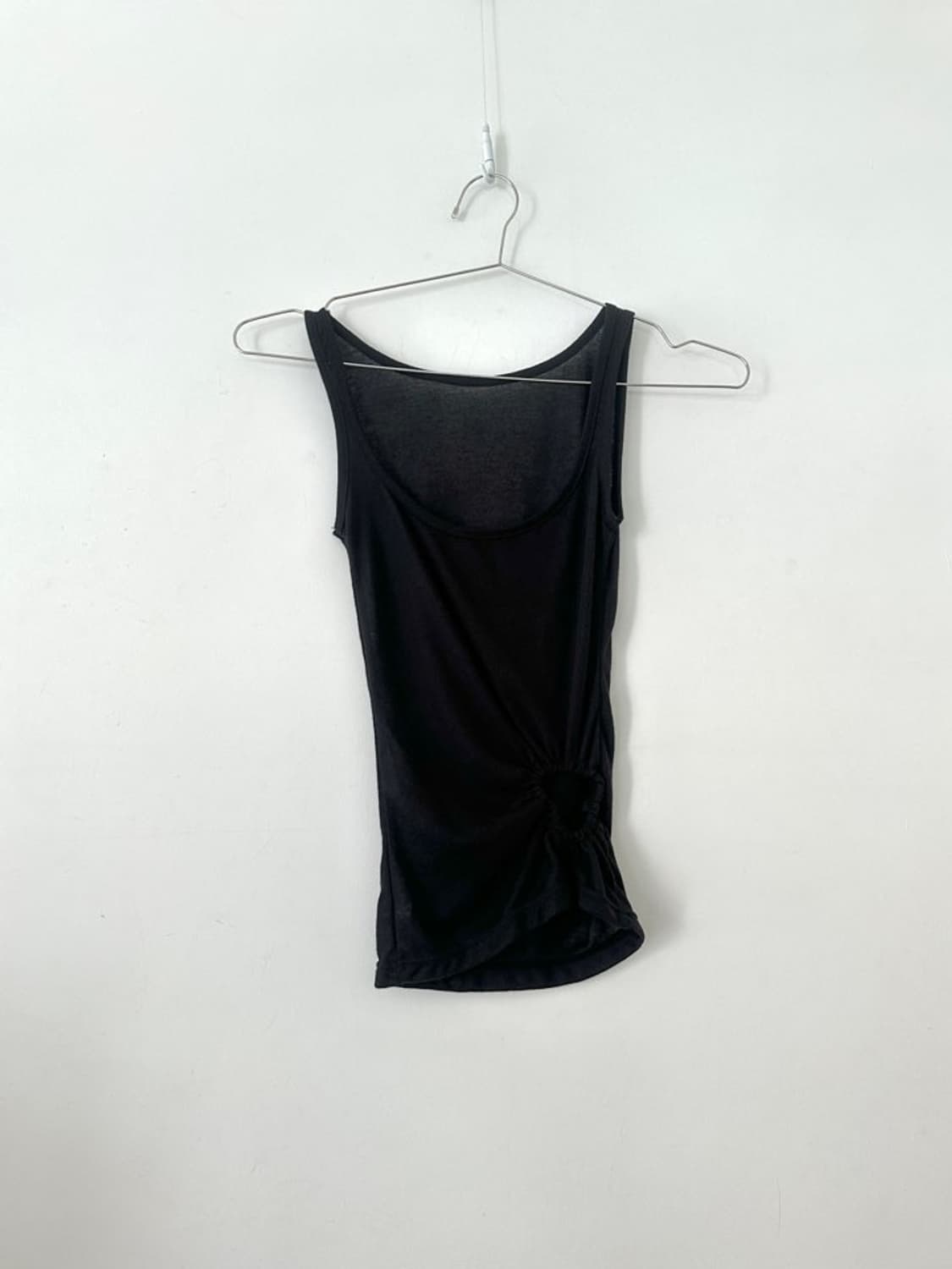 Mini heart sleeveless / black 상품이미지4