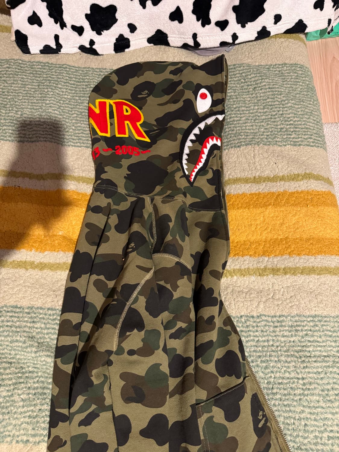 Bape 베이프 녹계 후드집업 L 상품이미지1