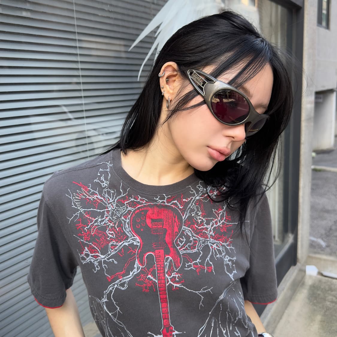 00s Y2K 할리데이비슨 라지 선글라스 상품이미지9