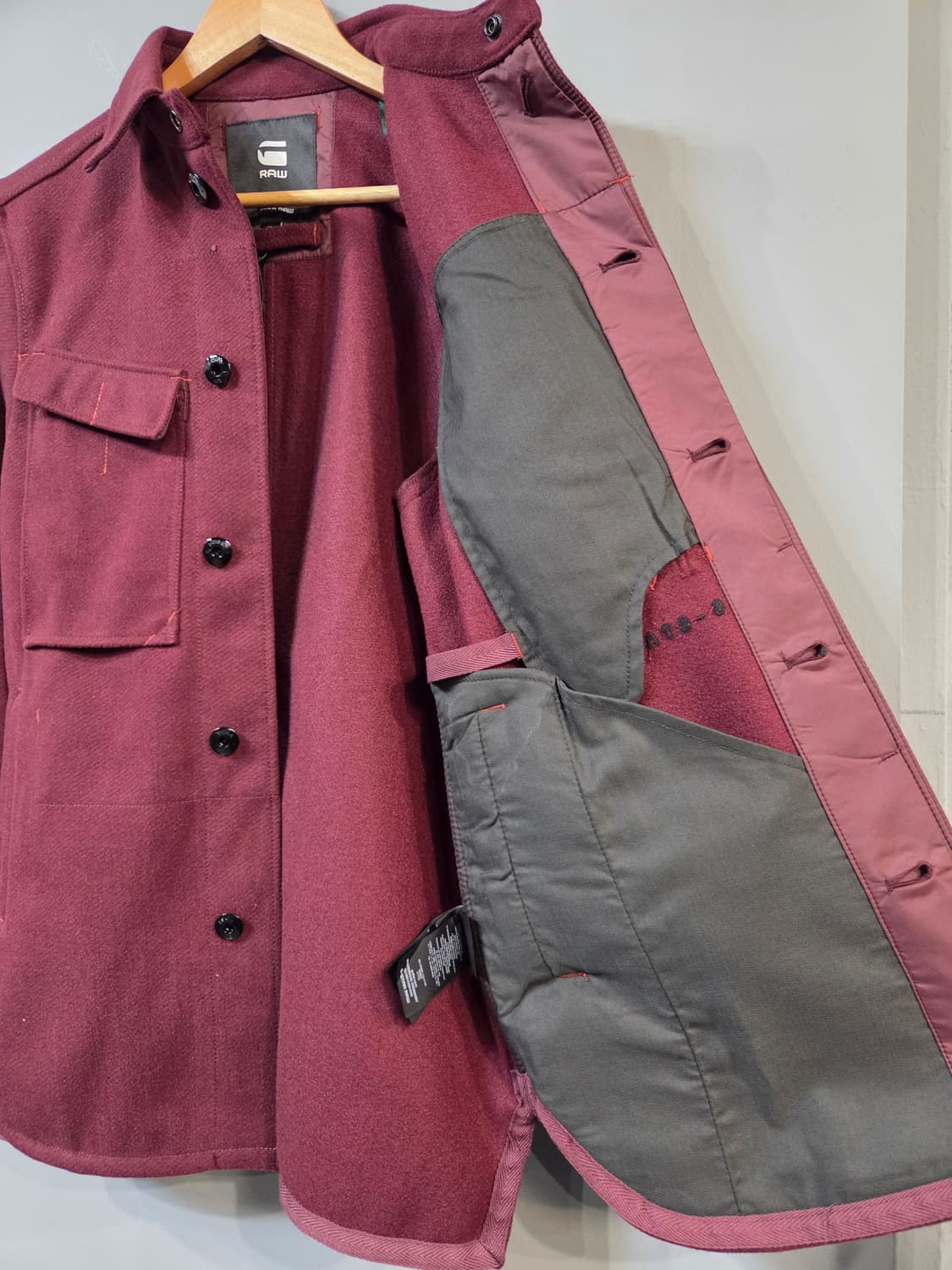 G-STAR RAW 셔츠형 자켓 버건디 상품이미지10