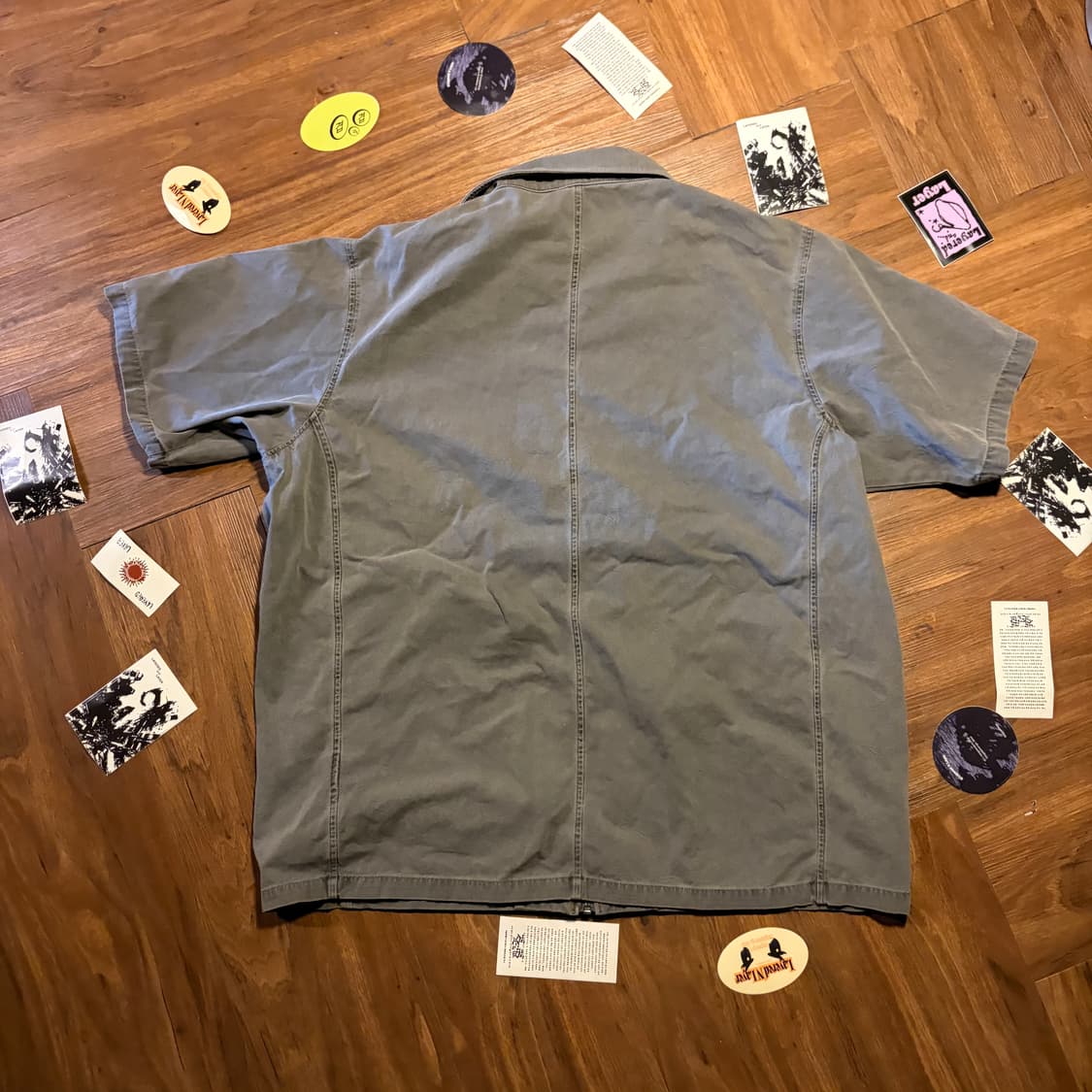 Evolution garment wash zip up half shirt 상품이미지2