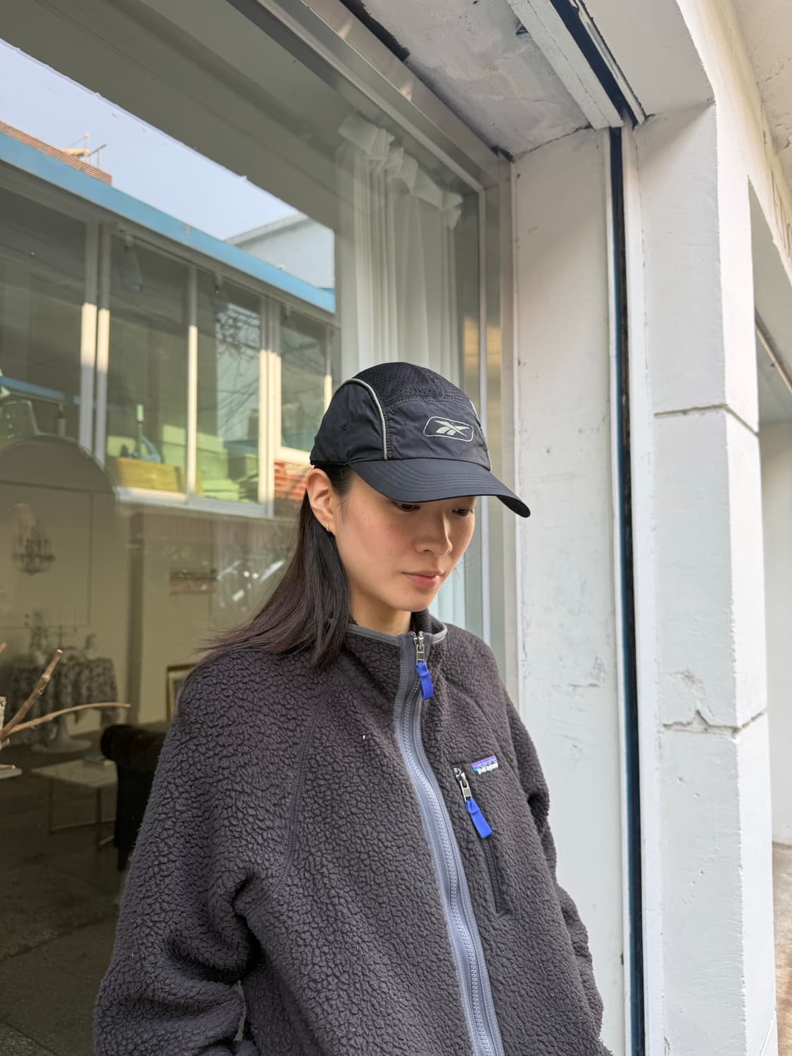 리복 블랙 파이핑 캠프캡  상품이미지5