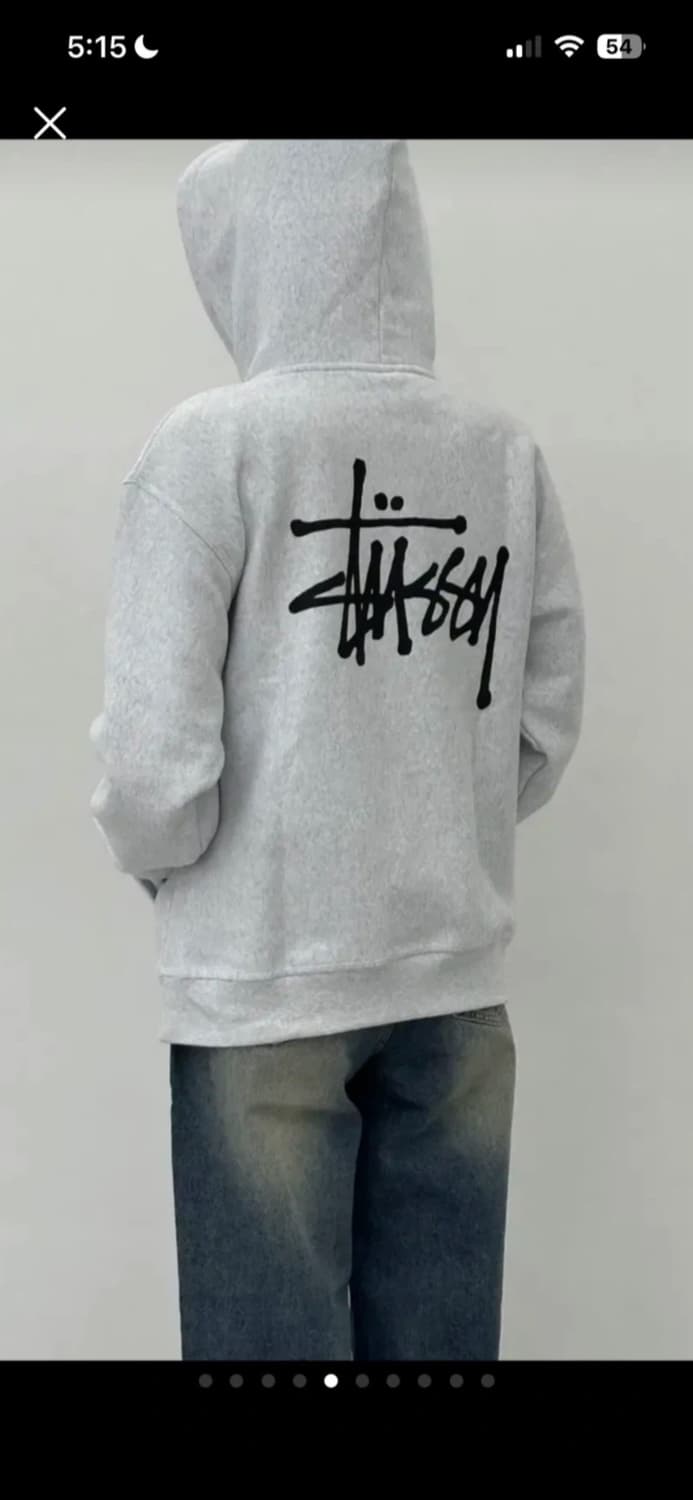 🔥[무료배송/새상품]🔥스투시 베이직 기모 후드집업 남녀공용 (블랙,  상품이미지5